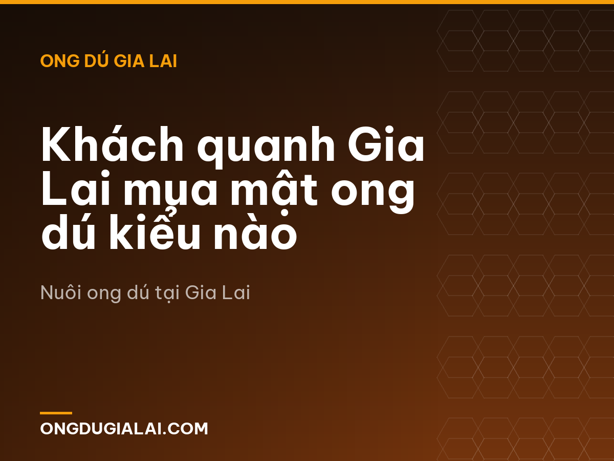 Khách quanh Gia Lai mua mật ong dú kiểu nào
